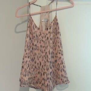 Lavender brown cheetah tank